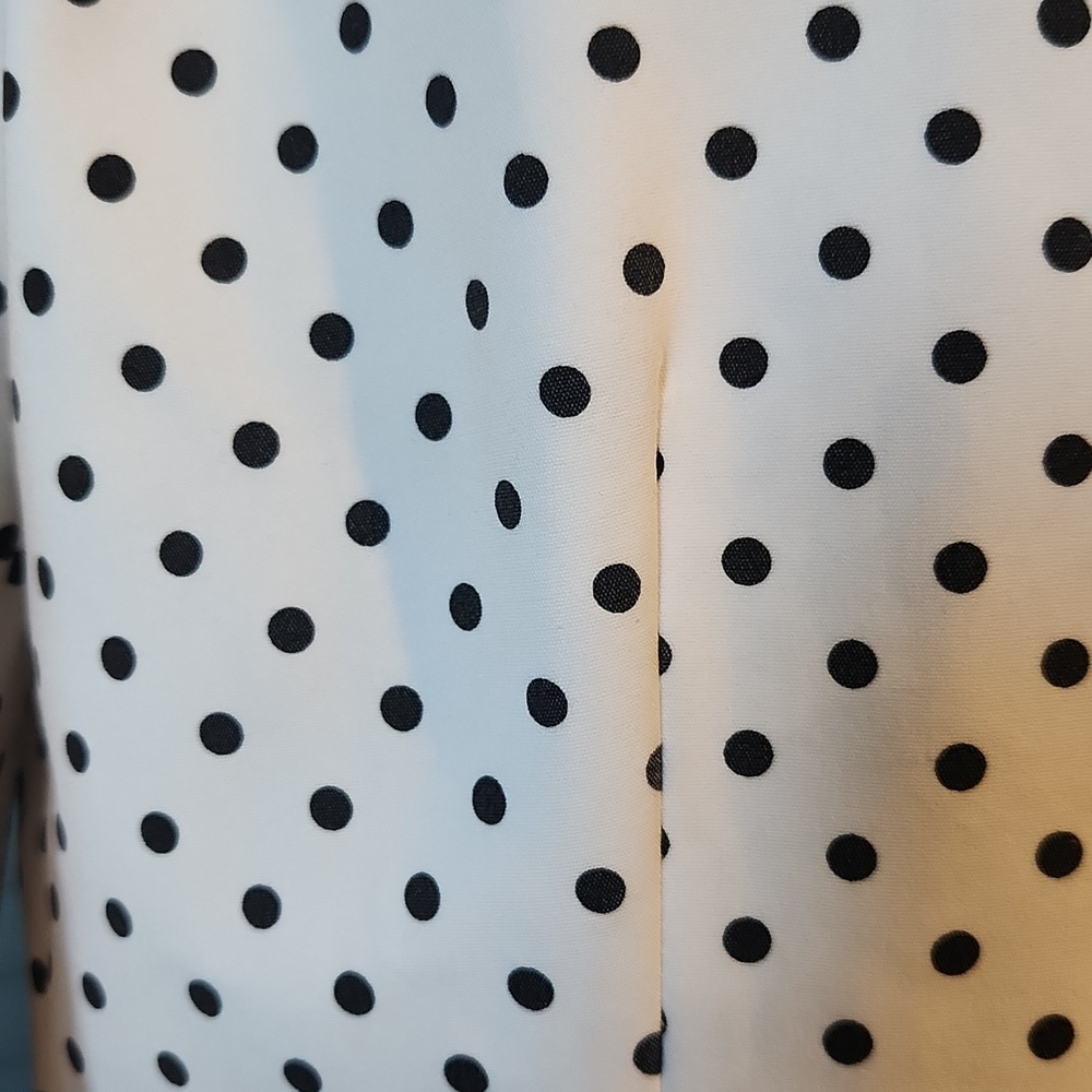 Carmen Marc Valvo White & Black Polka Dot Blazer - Picture 9 of 14